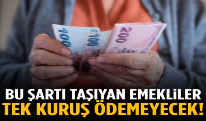 Bu şartı taşıyan emekliler tek kuruş ödemeyecek!