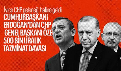 Erdoğan'dan Özel'e 500 bin liralık tazminat davası