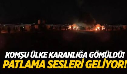 Komşu karanlığa gömüldü! Bombalar patlıyor