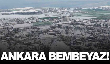 Başkentte nisan ortasında kar sürprizi! Her yer beyaza büründü!