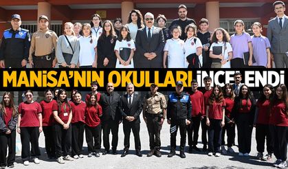 Manisa'da okullar inceleniyor! Müdür Aktaş sahada...