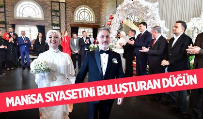 Manisa'da siyaset dünyasını buluşturan düğün! 14 kişi şahit oldu