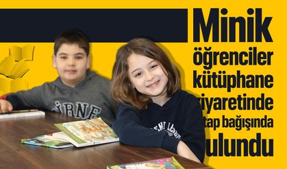 Şehzadeler'de minik öğrenciler kitap bağışında bulundu