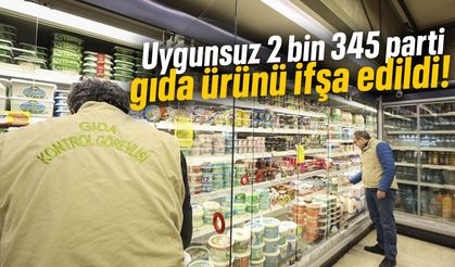 Uygunsuz 2 bin 345 parti gıda ürünü ifşa edildi!
