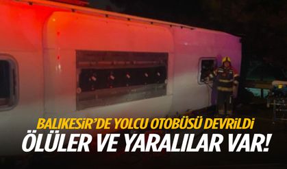 Balıkesir’de yolcu otobüsü devrildi: 3 ölü, 26 yaralı