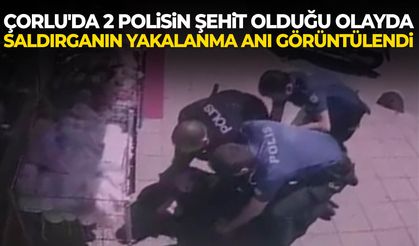 Çorlu'da 2 polisin şehit olduğu olayda saldırganın yakalanma anı görüntülendi