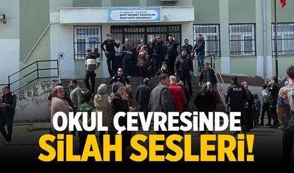 Okul çevresinde peş peşe silah sesleri