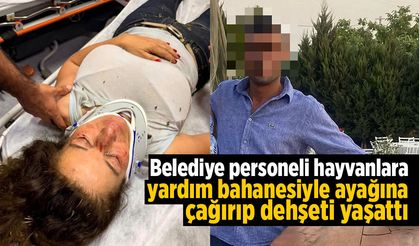 Belediye personeli hayvanlara yardım bahanesiyle ayağına çağırıp dehşeti yaşattı