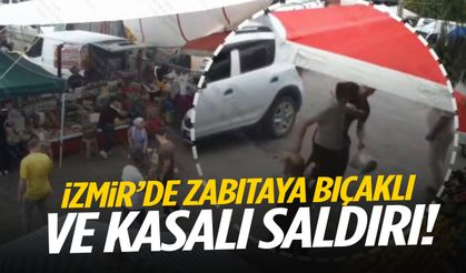 İzmir’de zabıtaya bıçaklı ve kasalı saldırı!