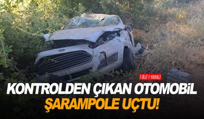 Kontrolden çıkan otomobil şarampole uçtu: 1 ölü, 1 yaralı