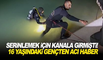 Serinlemek için kanala girmişti! 16 yaşındaki gençten acı haber