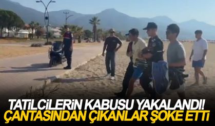 Tatilcilerin kabusu yakalandı! Çantasından çıkanlar şoke etti