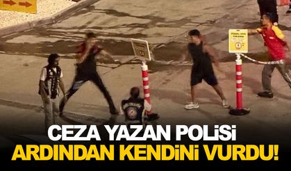 Ceza yazan polisi ardından kendini vurdu!