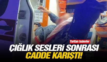 Çığlık sesleri sonrası cadde karıştı!
