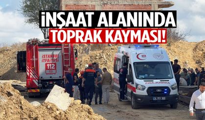İnşaat alanında toprak kayması… İşçiyi kurtarma çalışmaları sürüyor!