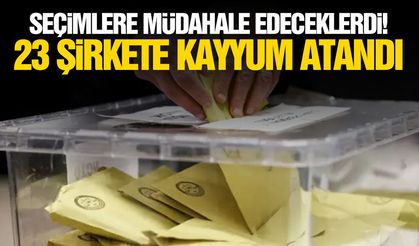 Seçimlere müdahale edeceklerdi! 23 şirkete kayyum atandı!