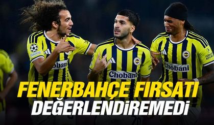Fenerbahçe evinde Slavia Prag ile berabere kaldı