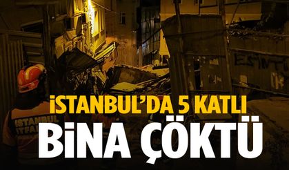 Facianın eşiğinden dönüldü... İstanbul’da 5 katlı bina çöktü!