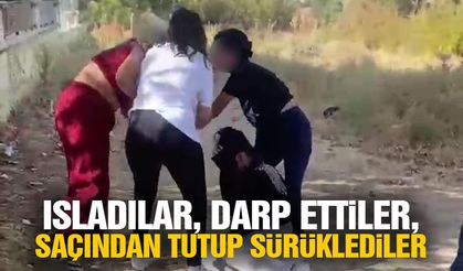 Liseli kızlar ıslattı, darp etti, saçından tutup sürükledi