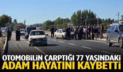 Otomobilin çarptığı 77 yaşındaki adam hayatını kaybetti
