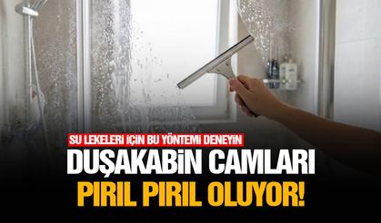 Duşakabin camları pırıl pırıl oluyor!