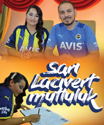 Fenerbahçeliler Günü'nde Fenerbahçe formasıyla nikah masasına oturdular