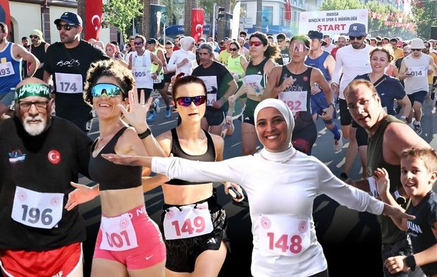 Manisa'daki Zafer Koşusu'ndan eğlenceli görüntüler