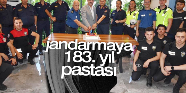 Salihli Polisinden jandarmaya 183. yıl pastası