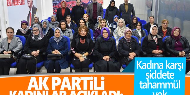 AK Parti Kadın Kolları kadına şiddete karşı tavır aldı