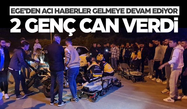 2 genç feci şekilde can verdi... Yine Ege yine kaza