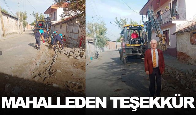 300 metrelik terfi çalışması mahalleyi rahatlattı