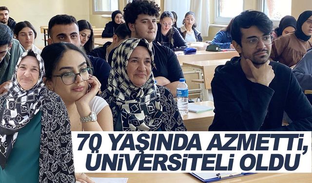 Azmin başarısı: 70 yaşında üniversiteli oldu!