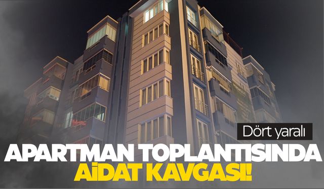 Apartman toplantısında silah ve bıçaklar konuştu