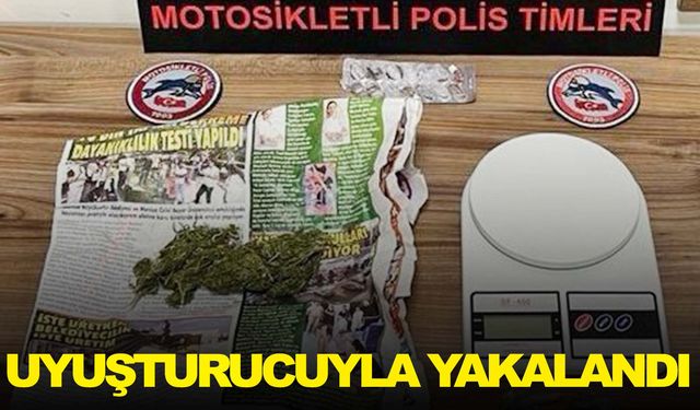 Aracında uyuşturucuyla yakalandı