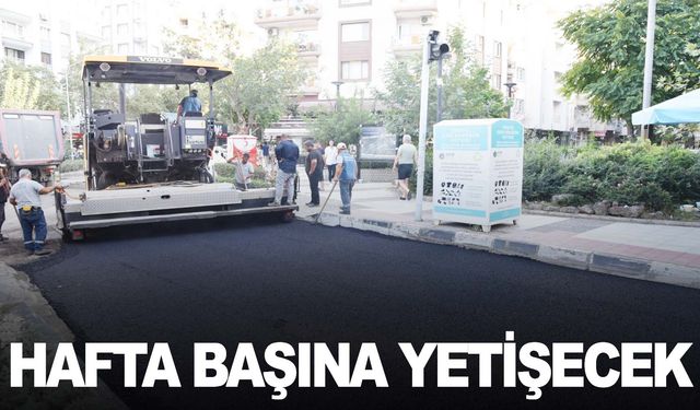 Büyükşehir’den asfaltta pazar mesaisi