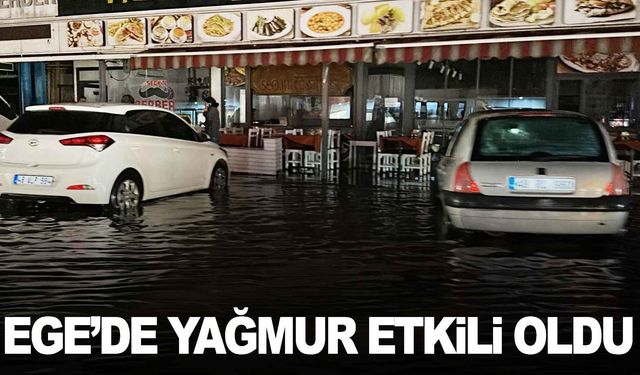 Ege’de yağmur bastırdı… Evleri su bastı!