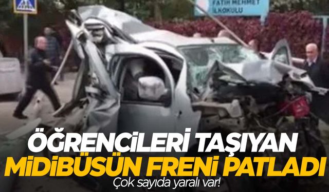 Elazığ’da öğrencileri taşıyan midibüsün freni patladı!