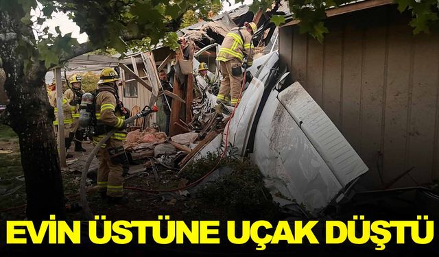 Evin üstüne uçak düştü: 2 ölü!