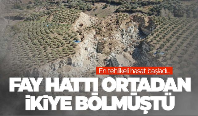 O bahçeyi fay hattı ikiye bölmüştü… Tehlikeli hasat başladı!