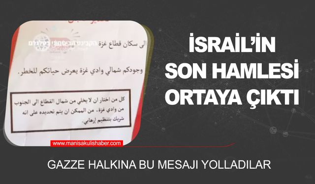 Gazze’de şok olay… İsrail uçakları broşür attı! İşte o yazı