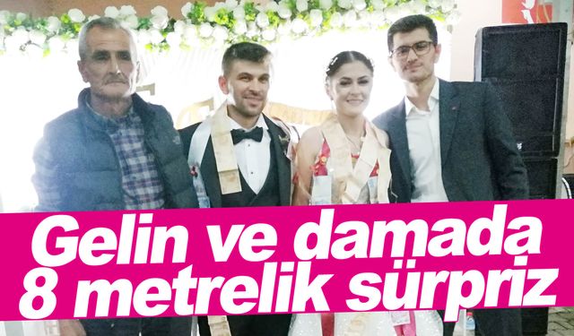 Manisa’da gelin ve damada 8 metrelik sürpriz!