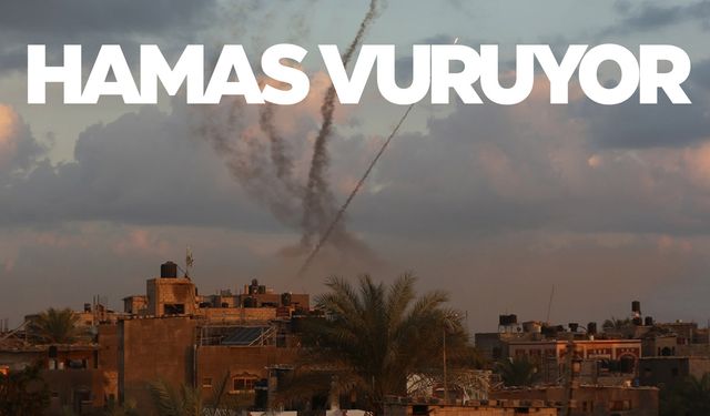 Hamas Aşkelon'u vuruyor! İlk görüntü... Füzeler ateşlendi