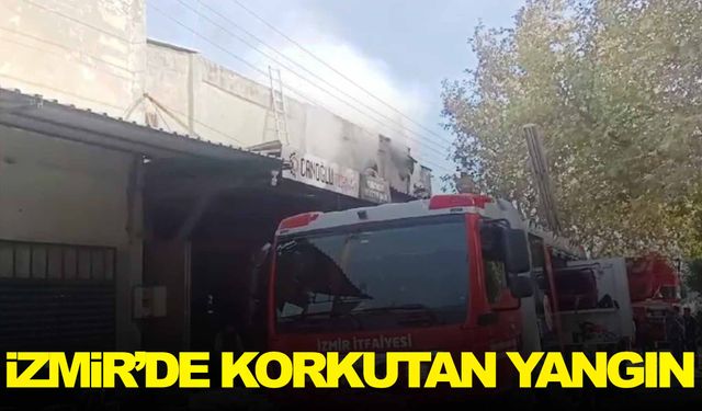 İzmir’de iş yeri yangını korkuttu