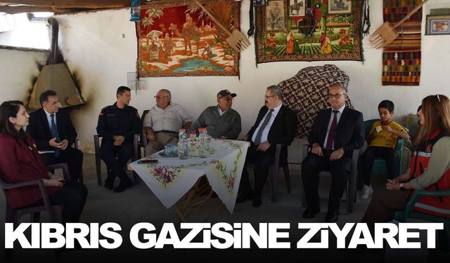 Kaymakamdan Kıbrıs gazisine ziyaret