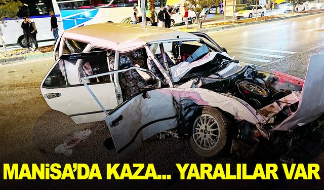 Manisa’da otomobiller kavşakta çarpıştı!