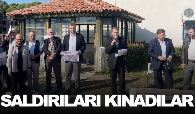 Manisa’da STK’lardan Filistin’e destek açıklaması