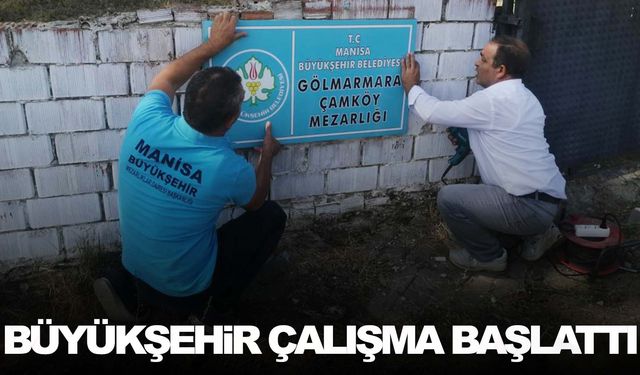 Mezarlık levha ve tabelaları yenileniyor