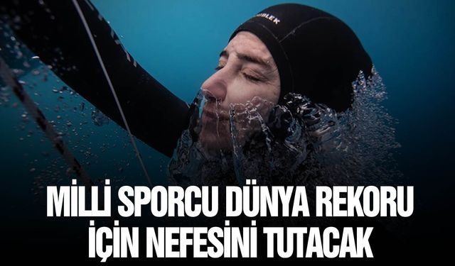 Nefesini 105 metre dünya rekorunu kırmak için tutacak