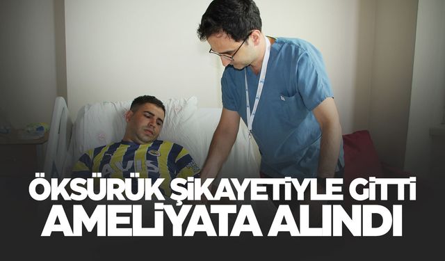 Öksürük şikayetiyle gittiği hastanede ameliyata alındı