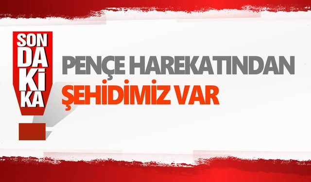 Pençe Harekatı bölgesinde bir asker şehit oldu